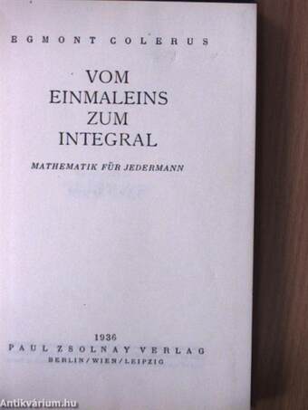 Vom Einmaleins zum Integral