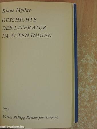 Geschichte der Literatur im alten Indien