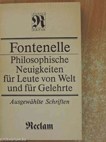 Philosophische Neuigkeiten für Leute von Welt und für Gelehrte