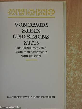 Von Davids Stein und Simons Stab