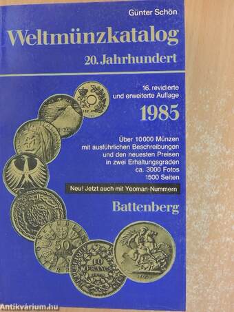 Weltmünzkatalog 1985. I-II.