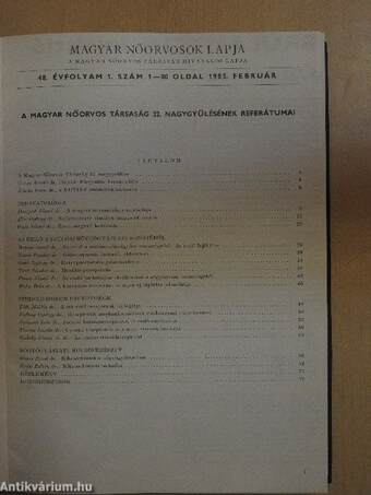 Magyar Nőorvosok Lapja 1985-1986. január-december