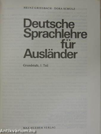 Deutsche Sprachlehre für Ausländer 1.