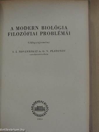 A modern biológia filozófiai problémái