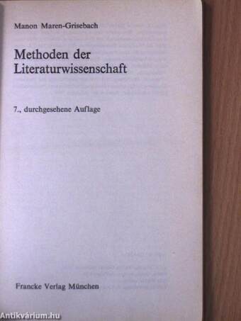 Methoden der Literaturwissenschaft