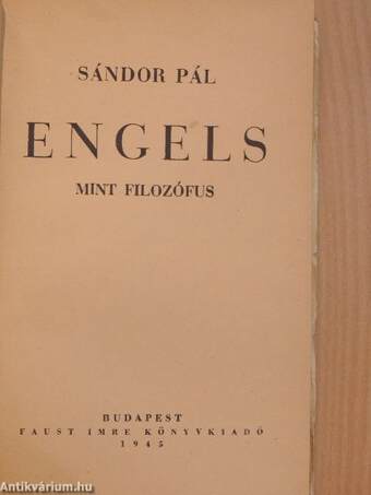 Engels mint filozófus