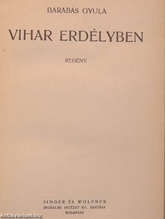 Vihar Erdélyben