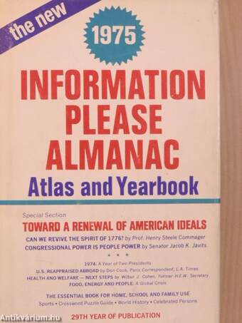 Information Please Almanac Atlas and Yearbook 1975