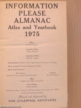 Information Please Almanac Atlas and Yearbook 1975