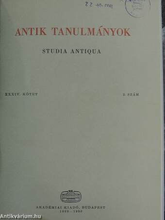 Antik tanulmányok 1989-1990/1-2.