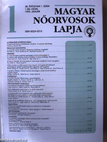 Magyar Nőorvosok Lapja 1995-1996. január-december