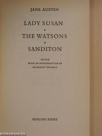 Lady Susan/The Watsons/Sanditon