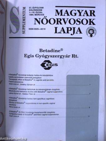 Magyar Nőorvosok Lapja 1993-1994. január-december