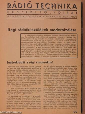 Rádió Technika 1941-1943. (nem teljes évfolyamok)/Rádió Technika 1947. (nem teljes évfolyam)/Rádió Világ 1947. (nem teljes évfolyam)