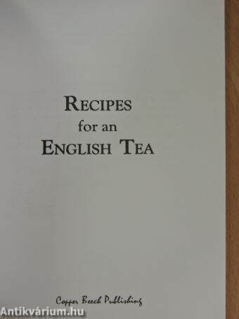 Recipes for an English Tea