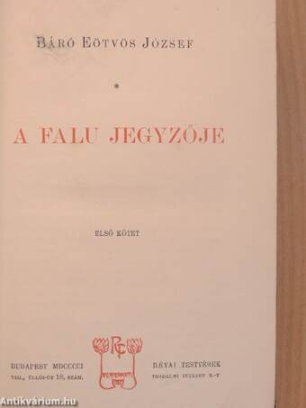 A falu jegyzője I-II.