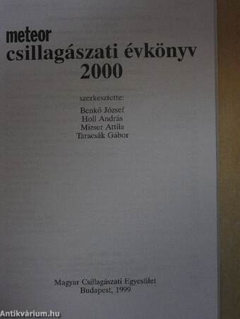 Meteor csillagászati évkönyv 2000