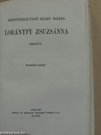 Lorántfy Zsuzsánna I-II.