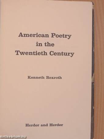 American Poetry in the Twentieth Century