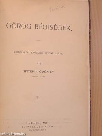 Görög régiségek