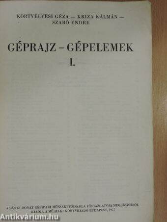 Géprajz-gépelemek I.