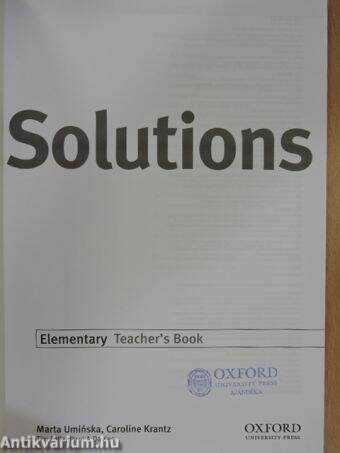 Solutions - Elementary - Teacher's Book