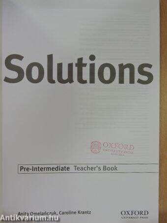 Solutions - Pre-Intermediate - Teacher's Book