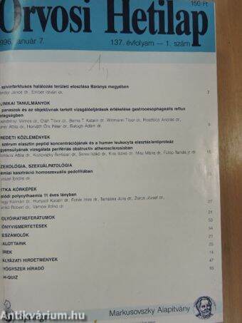 Orvosi Hetilap 1996. január-december I-III.