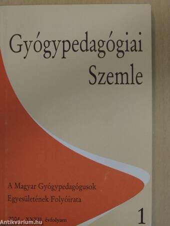 Gyógypedagógiai Szemle 2004. január-március