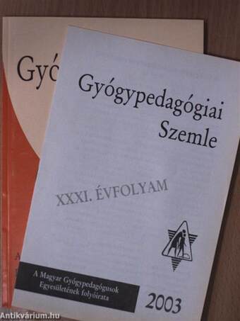 Gyógypedagógiai Szemle 2004. január-március