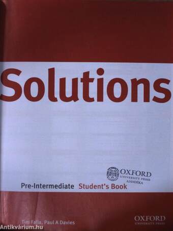 Solutions - Pre-Intermediate - Student's Book