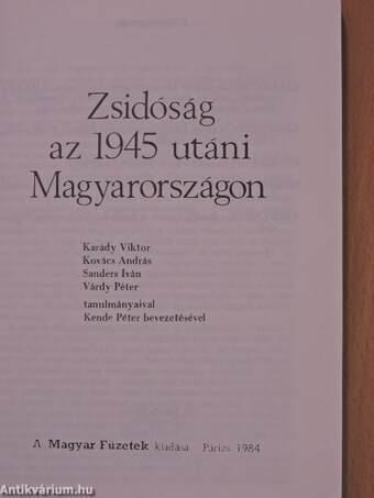 Zsidóság az 1945 utáni Magyarországon