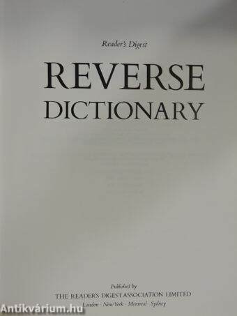 Reverse Dictionary