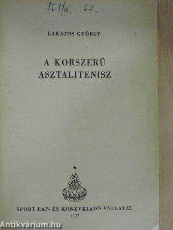 A korszerű asztalitenisz