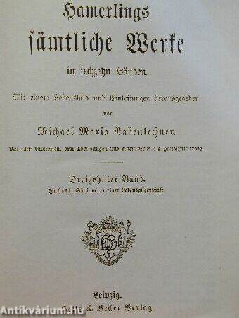 Hamerlings Sämtliche Werke (gótbetűs)