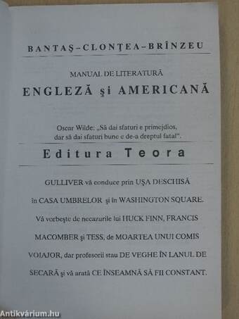 Manual de Literaturá - Englezá si Americaná