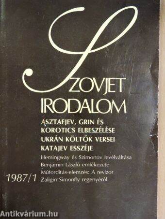 Szovjet Irodalom 1987. január-december