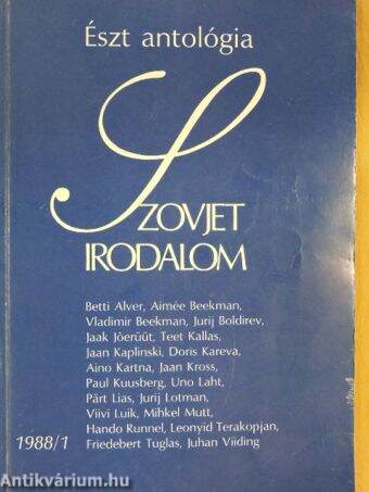 Szovjet Irodalom 1988. (nem teljes évfolyam)