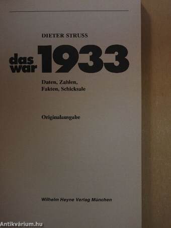 Das war 1933