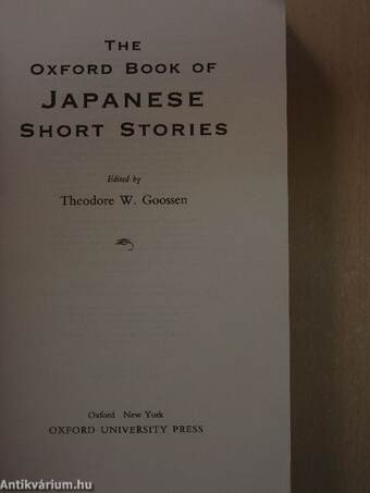 The Oxford Book of Japanese Short Stories