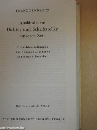 Ausländische Dichter und Schriftsteller unserer Zeit