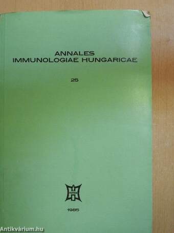 Annales Immunologiae Hungaricae 25.