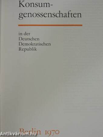 Konsumgenossenschaften in der Deutschen Demokratischen Republik