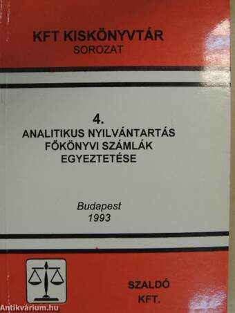 Analitikus nyilvántartás, főkönyvi számlák egyeztetése