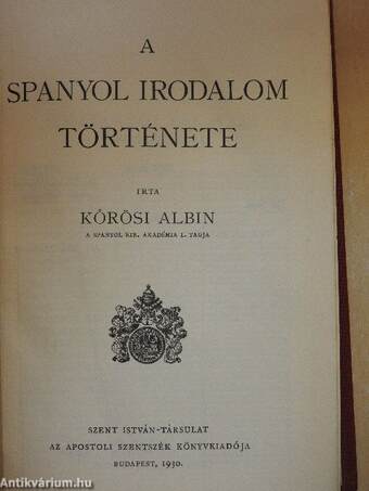 A spanyol irodalom története