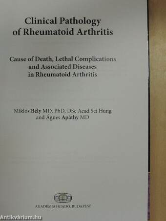 Clinical Pathology of Rheumatoid Arthritis