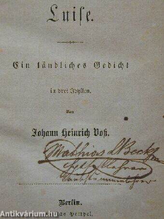 Poetische Werke von Johann Heinrich Voß (gótbetűs)
