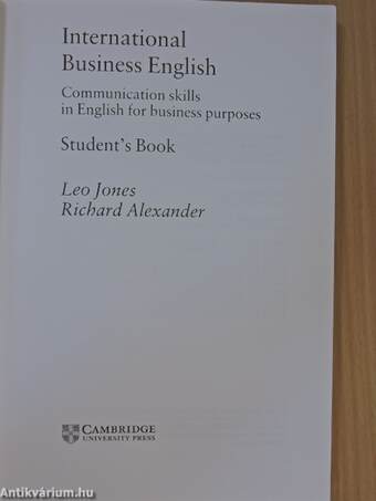 International Business English - Student's Book