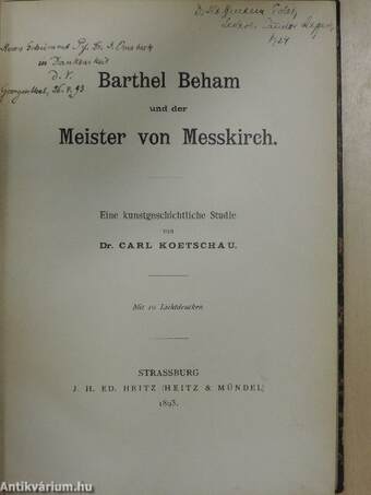 Barthel Beham und der Meister von Messkirch