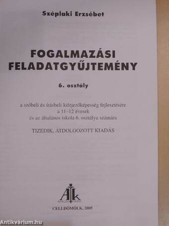 Fogalmazási feladatgyűjtemény 6.